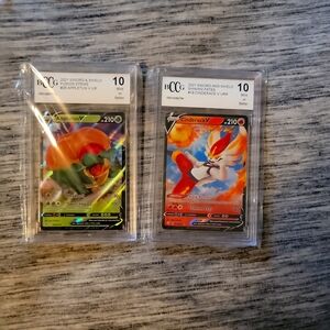 Two graded pokemon cards